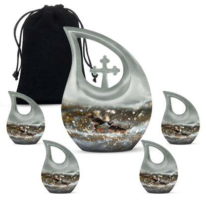 Personalized Bird Keepsake Urn for Dad - 10-inch, 200 cu in - Yatskia