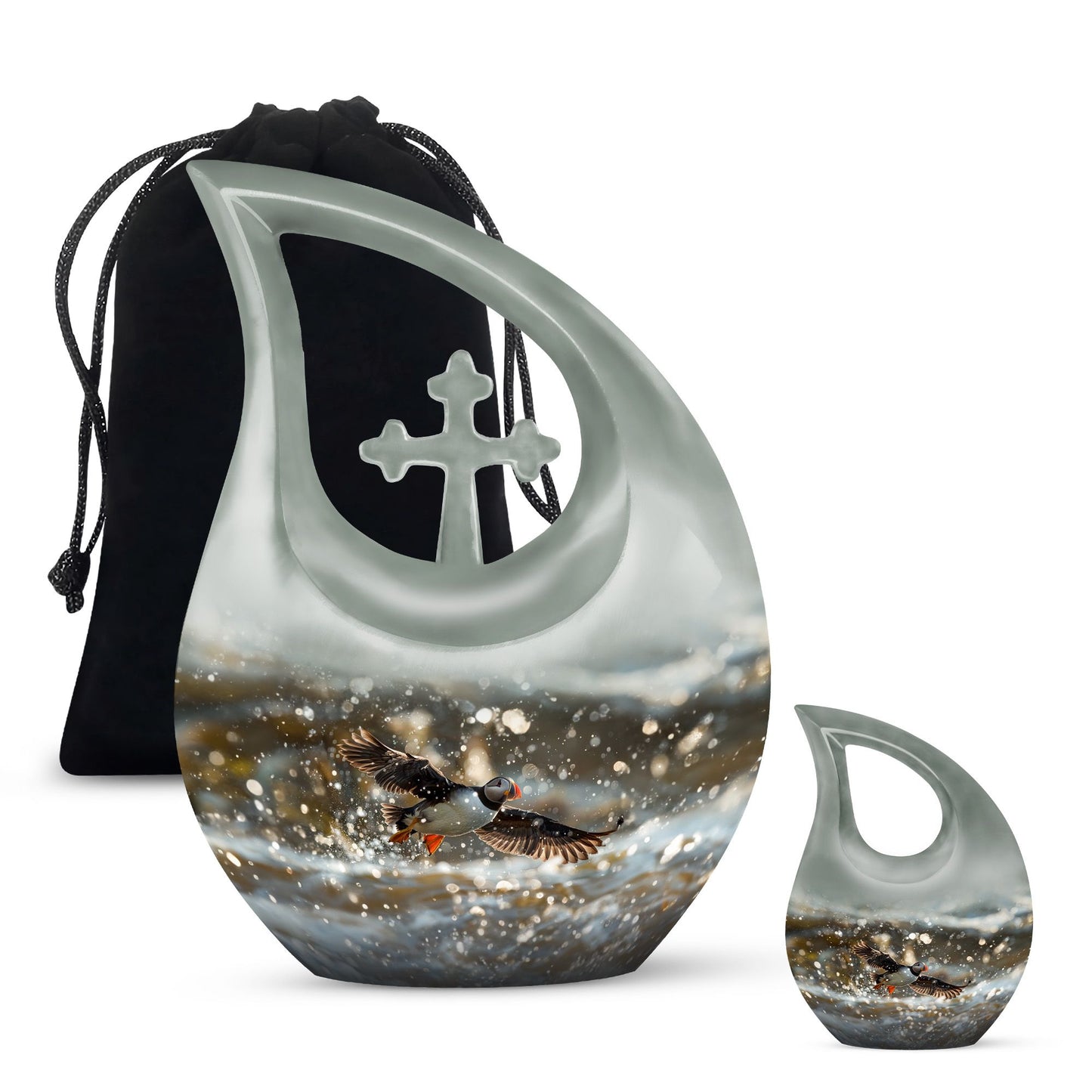 Personalized Bird Keepsake Urn for Dad - 10-inch, 200 cu in - Yatskia