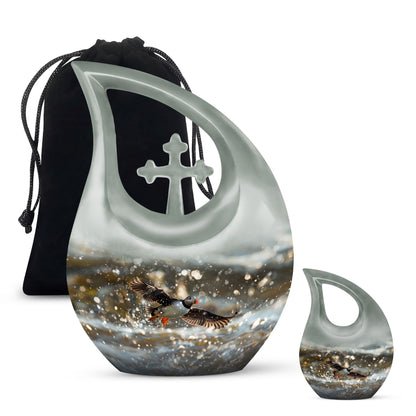 Personalized Bird Keepsake Urn for Dad - 10-inch, 200 cu in - Yatskia