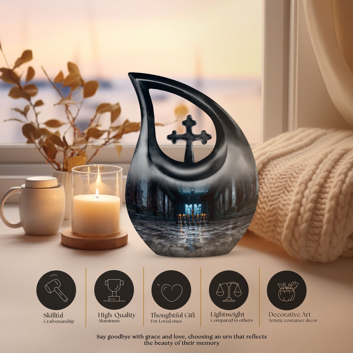 Chess Urn, Precious Memories memorial urn
