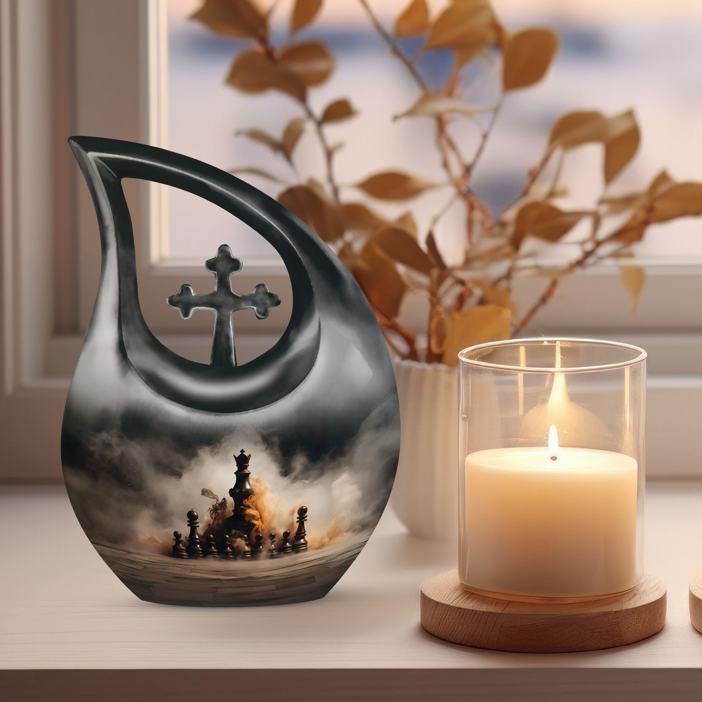 10 inch Chess Urn, 