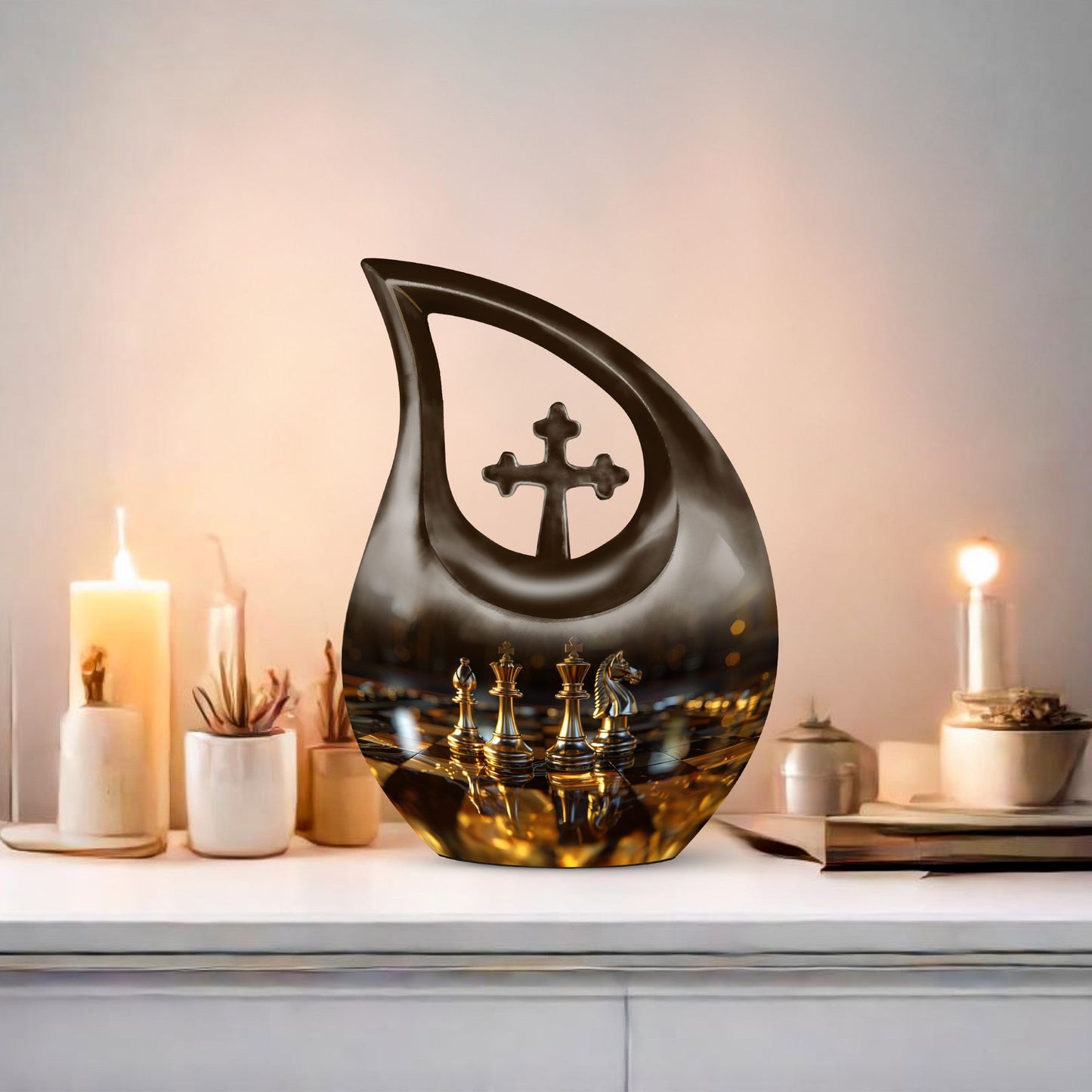 Extra large chess urn 