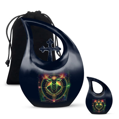 Personalized Spiritual Cremation Urn for Human Ashes - 10-inch, 200 cu in - Yatskia