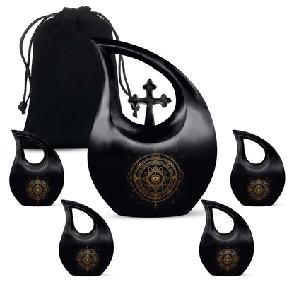Personalized Religious Cremation Urn for Adult Female - 10-inch, 200 cu in - Yatskia