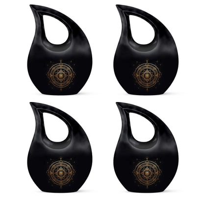 10-Inch Zodiac Themed Cross Drop Design Custom Urn, 