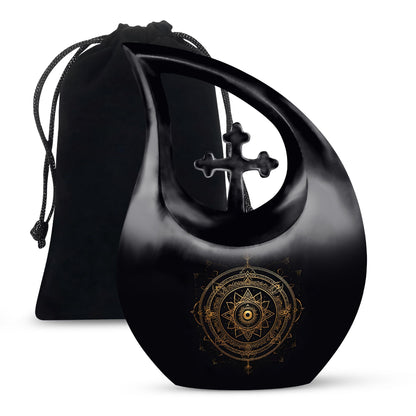 Personalized Religious Cremation Urn for Adult Female - 10-inch, 200 cu in - Yatskia
