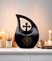 10-Inch Zodiac Themed Cross Drop Design Custom Urn, 