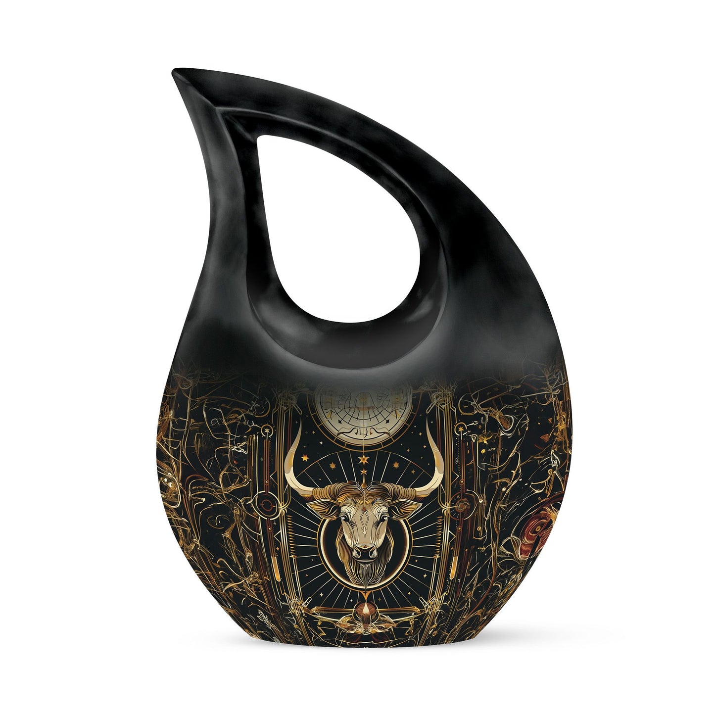 Personalized Zodiac Cremation Urn for Human Ashes - 10-inch, 200 cu in - Yatskia