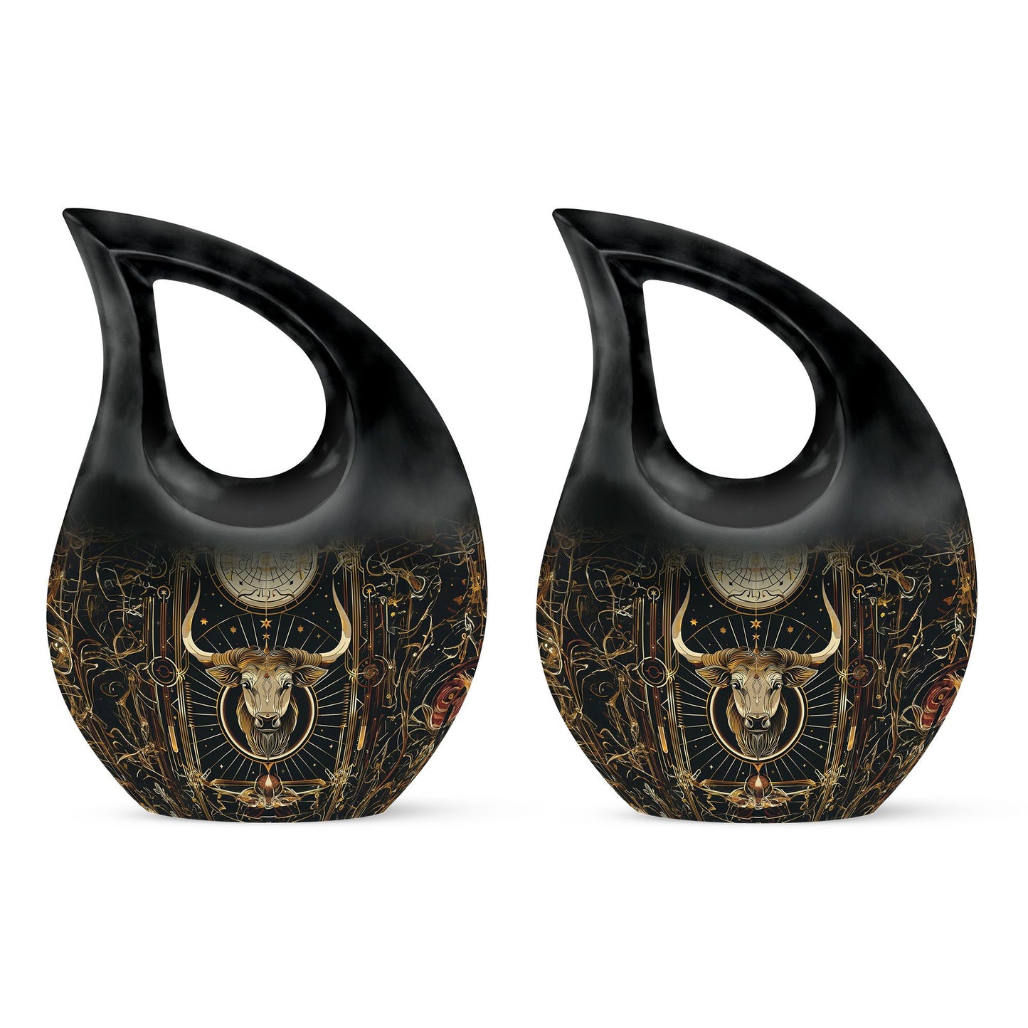 Personalized Zodiac Cremation Urn for Human Ashes - 10-inch, 200 cu in - Yatskia