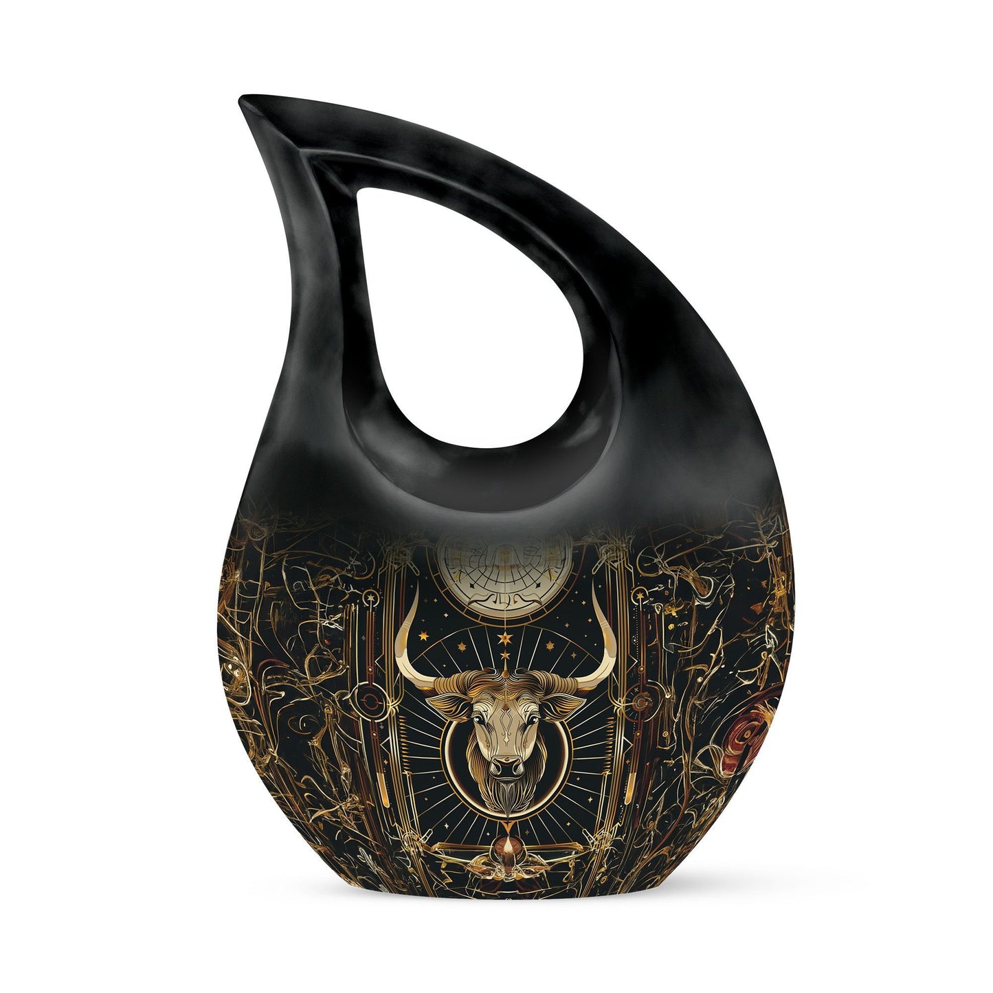 10 inch Zodiac themed Cross Drop Urn