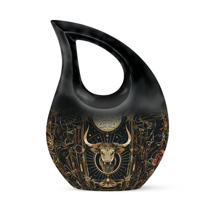 10 inch Zodiac themed Cross Drop Urn