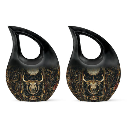 10 inch Zodiac themed Cross Drop Urn