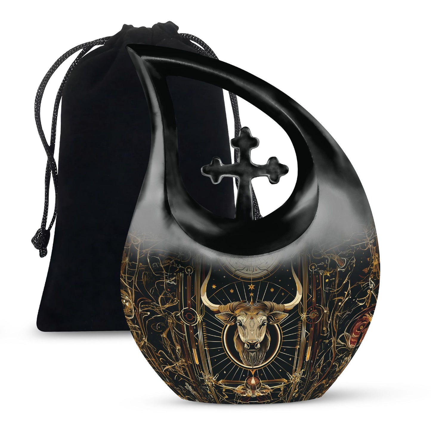 Personalized Zodiac Cremation Urn for Human Ashes - 10-inch, 200 cu in - Yatskia