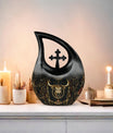 10 inch Zodiac themed Cross Drop Urn