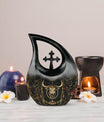 10 inch Zodiac themed Cross Drop Urn