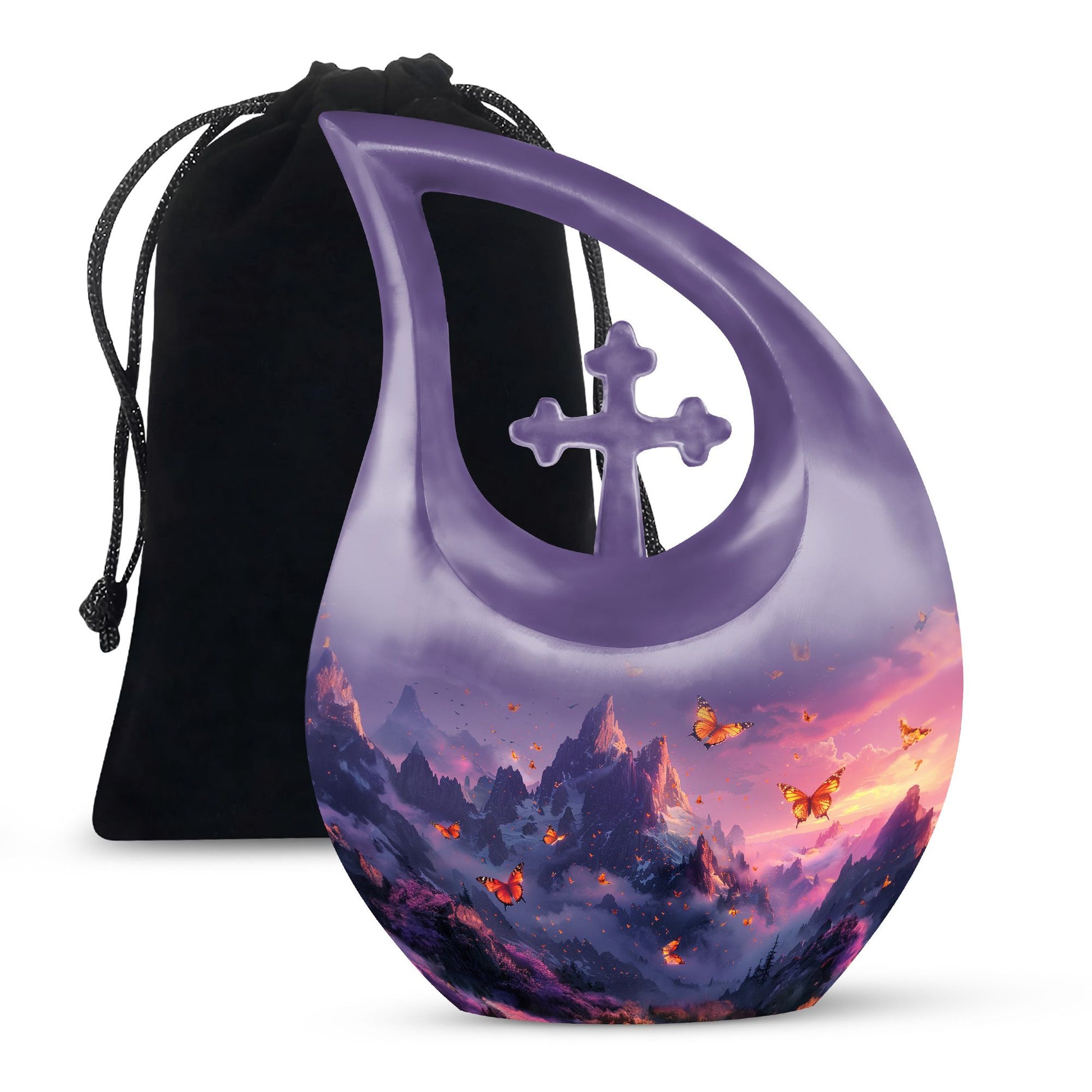 10-inch Purple Meadow Urn,