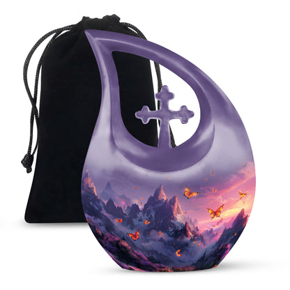 10-inch Purple Meadow Urn,