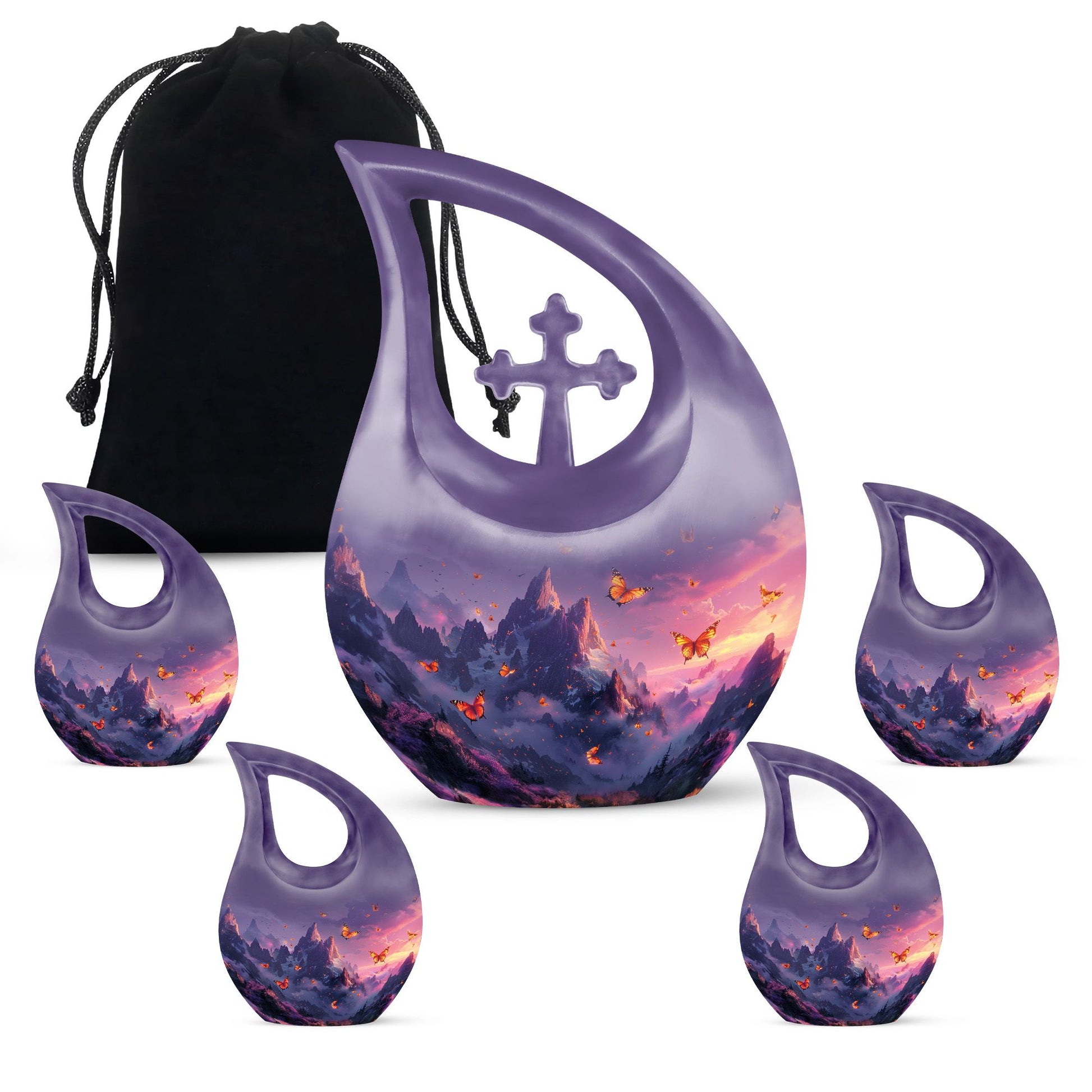 10-inch Purple Meadow Urn,