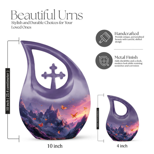 10-inch Purple Meadow Urn,