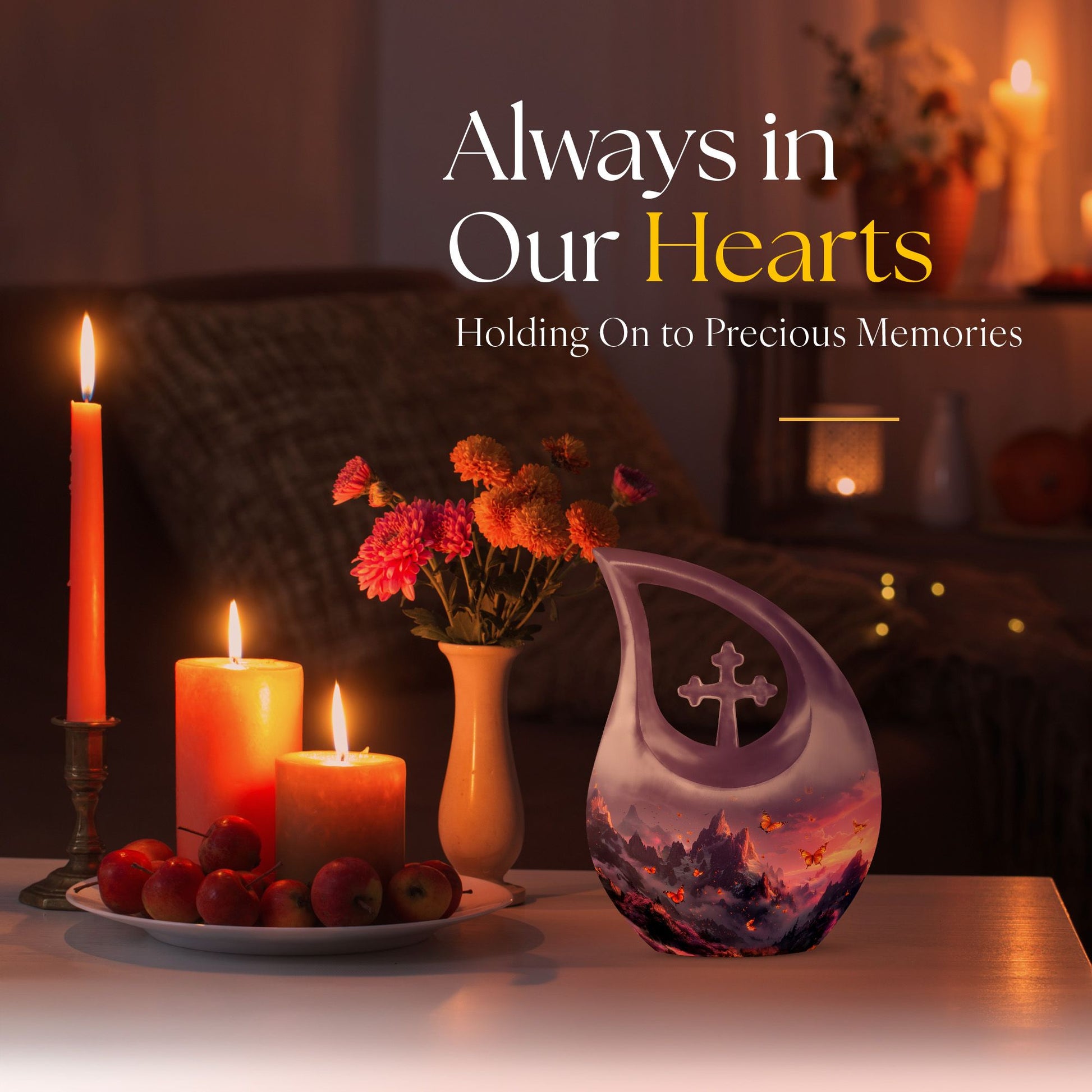 10-inch Purple Meadow Urn,