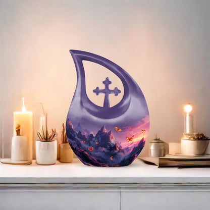 10-inch Purple Meadow Urn,