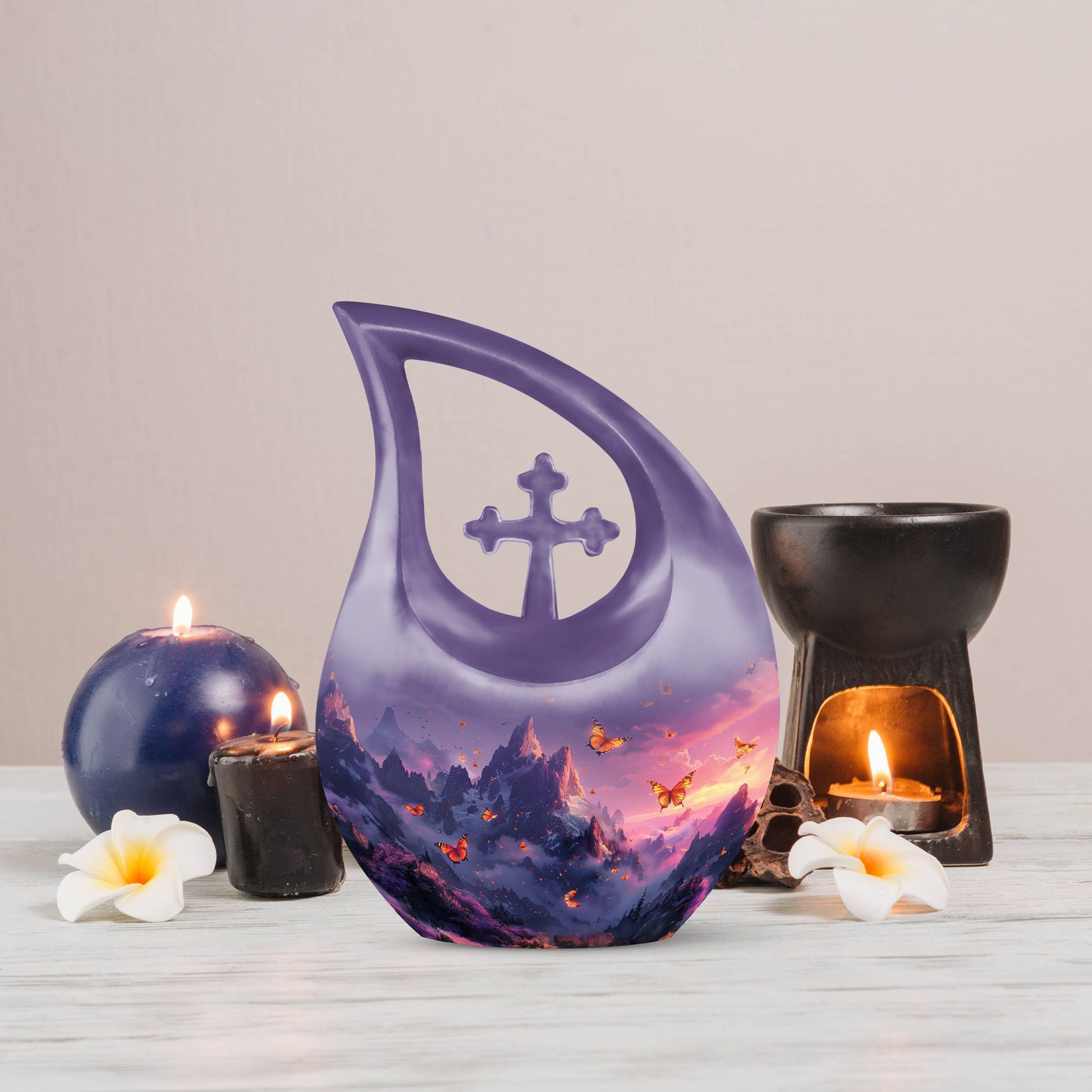 10-inch Purple Meadow Urn,