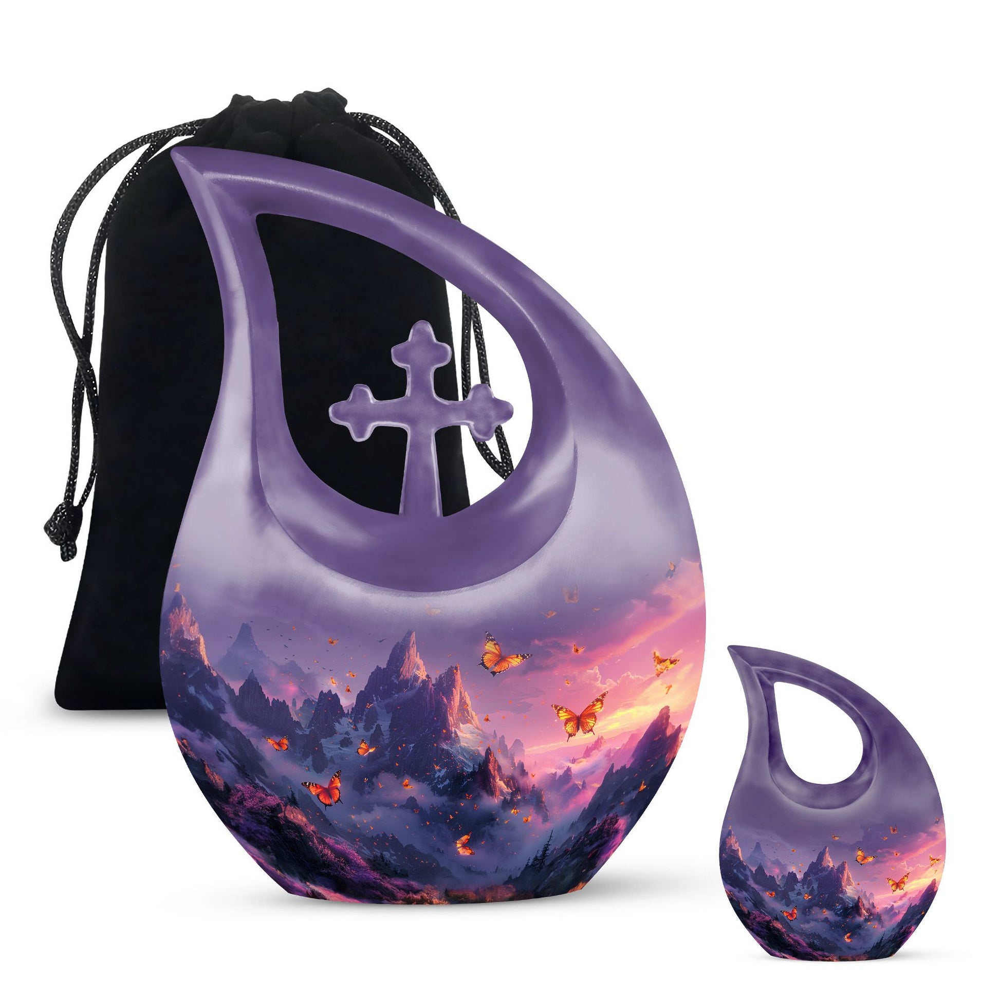 10-inch Purple Meadow Urn,