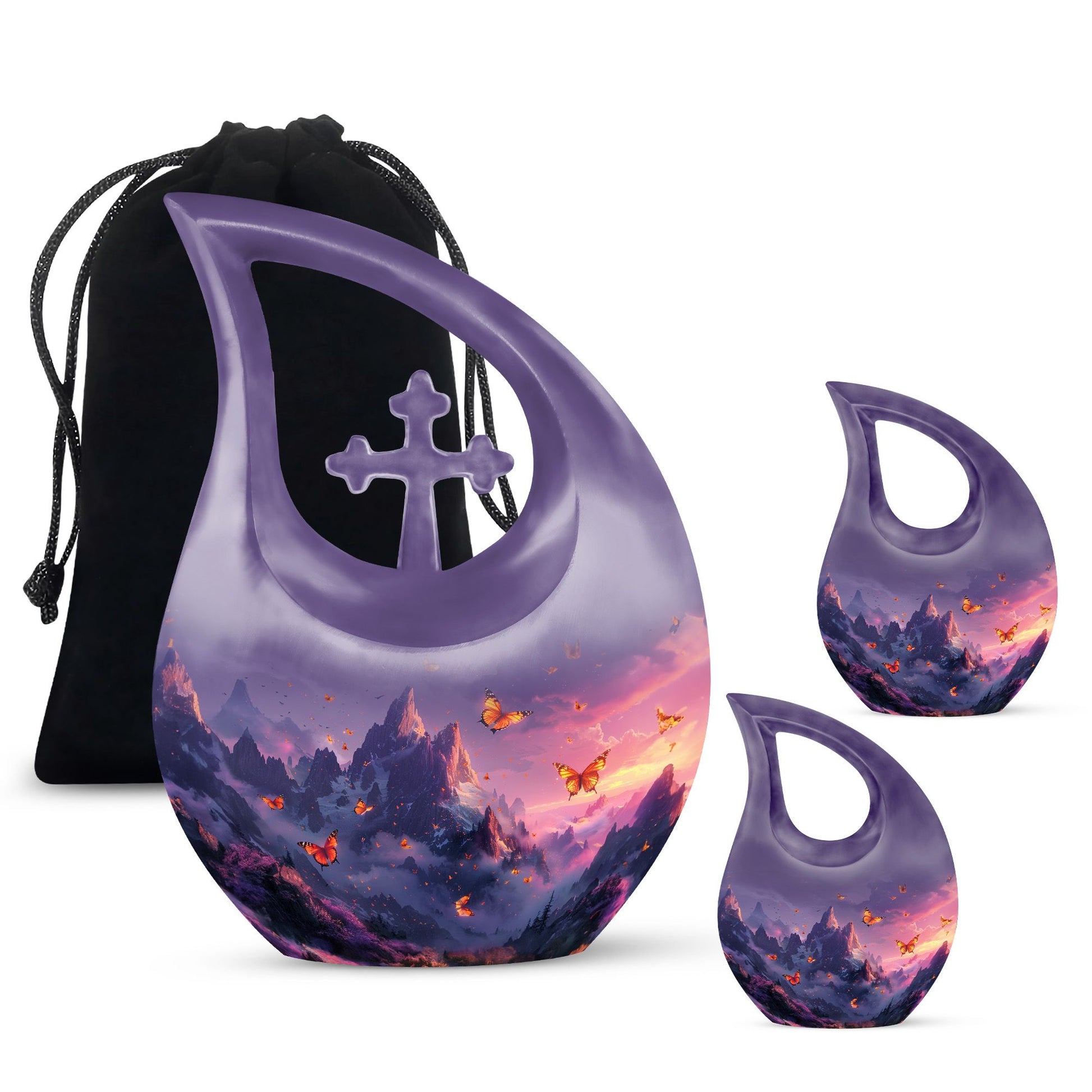 10-inch Purple Meadow Urn,