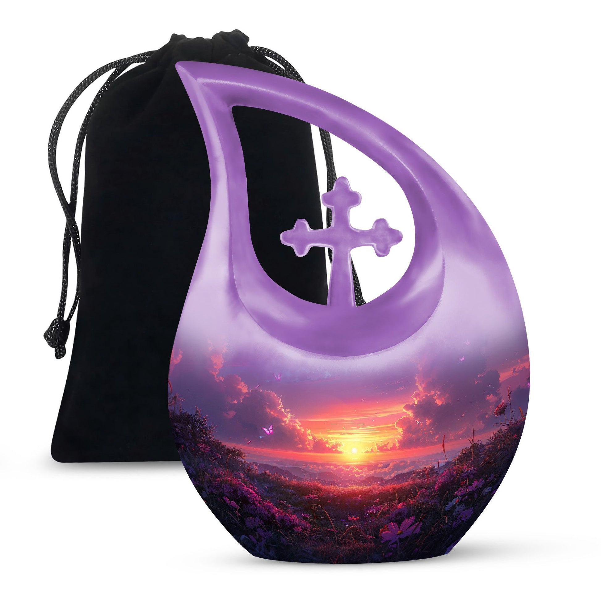 10 inch Purple Meadow Urn 