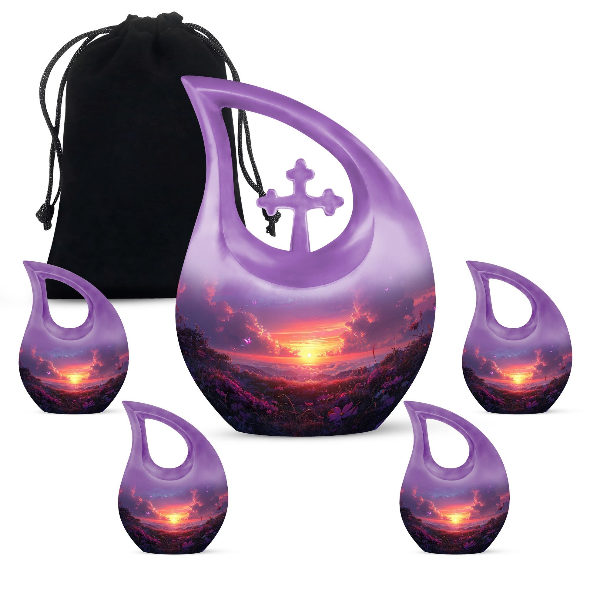 10 inch Purple Meadow Urn 