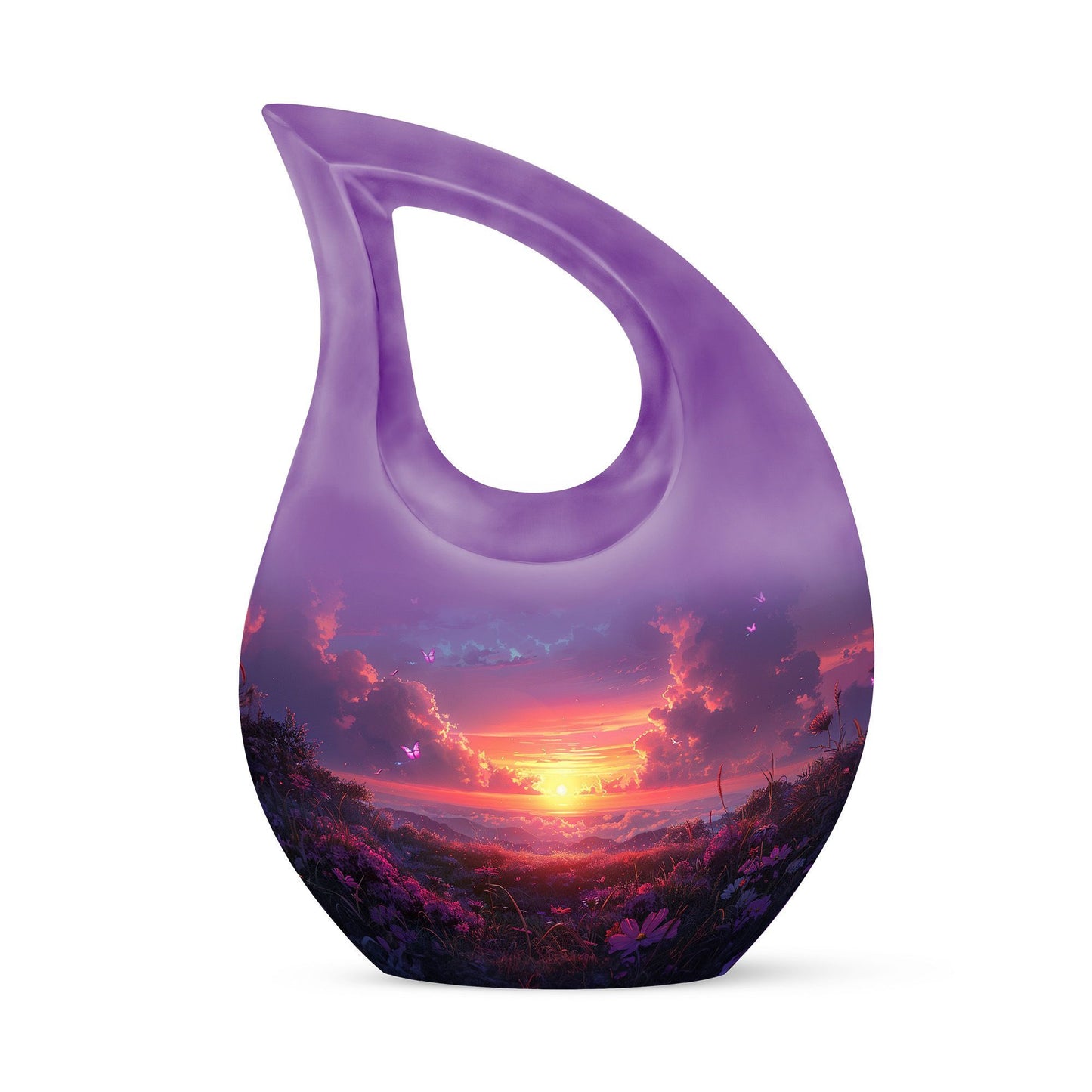 10 inch Purple Meadow Urn 