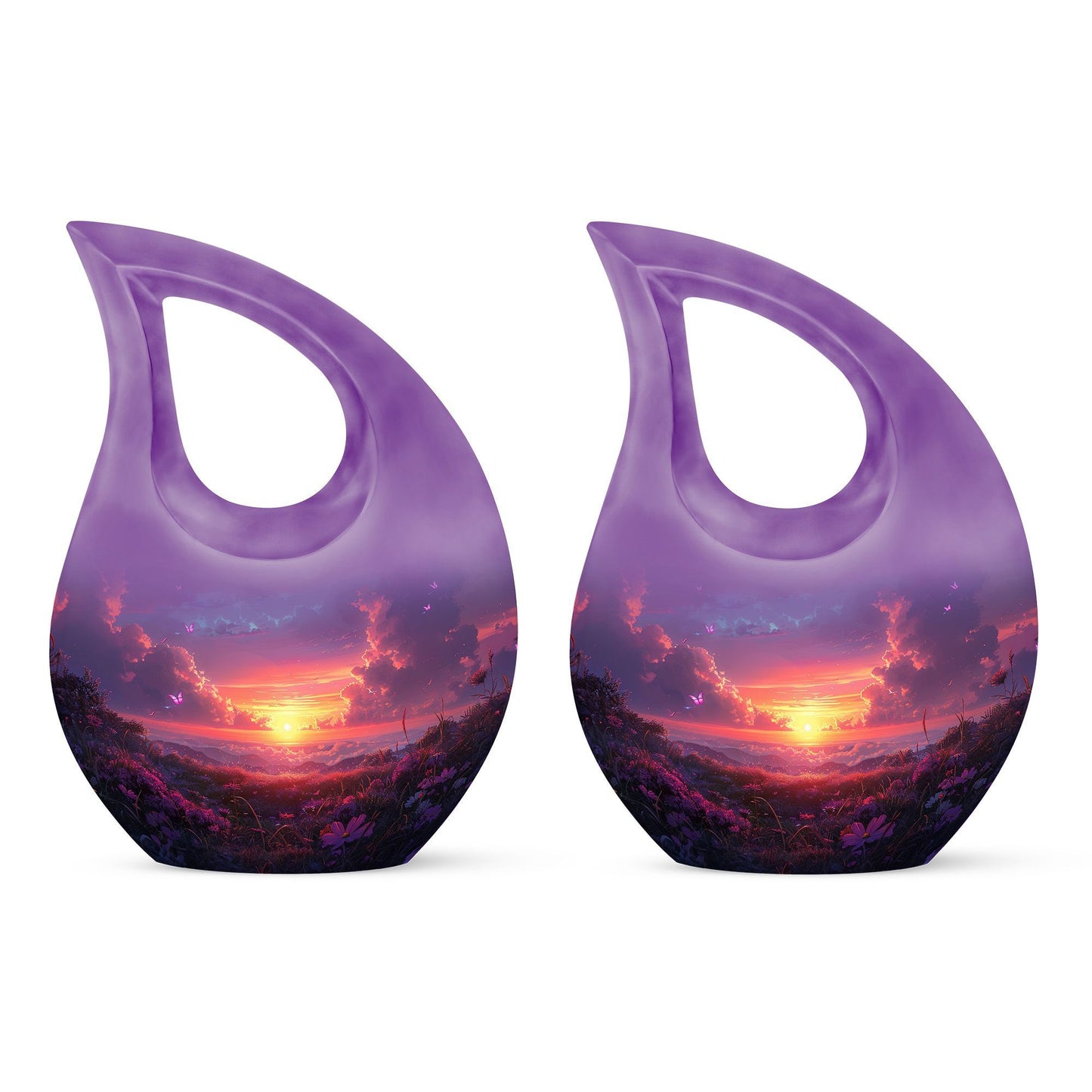 10 inch Purple Meadow Urn 