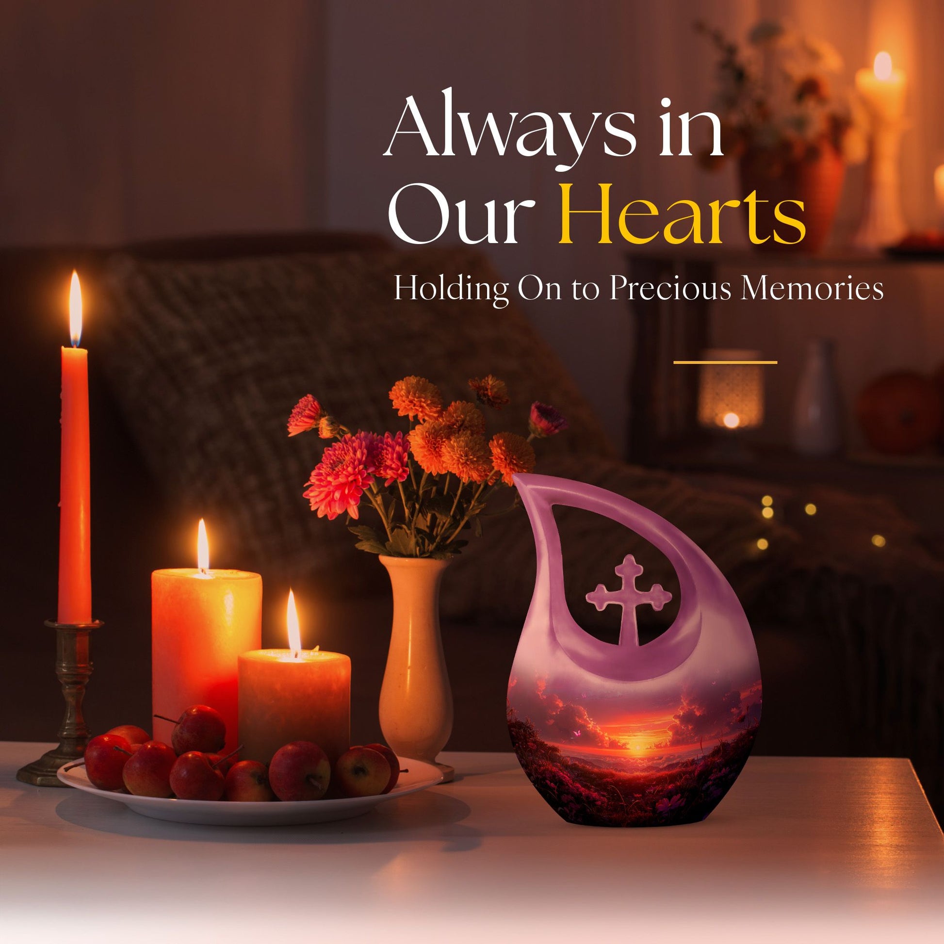 10 inch Purple Meadow Urn 