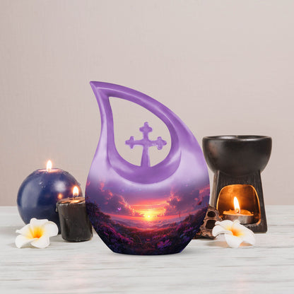 10 inch Purple Meadow Urn 