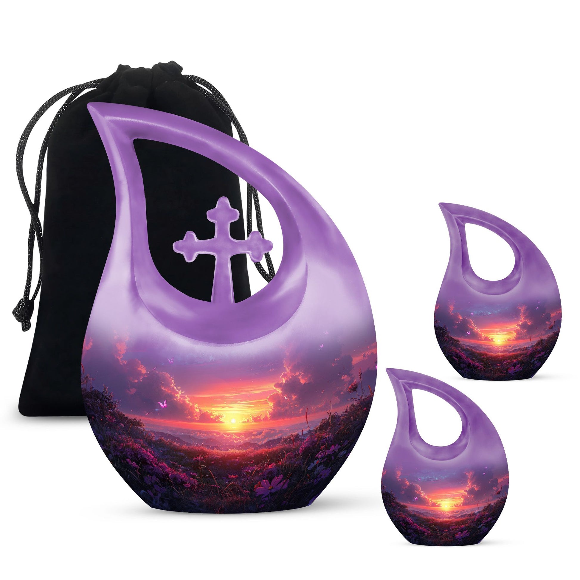 10 inch Purple Meadow Urn 