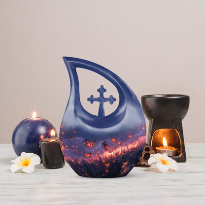 10-inch Purple Meadow Urn 