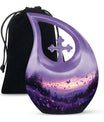 Purple Meadow 10-inch Cross Drop Urn 