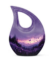 Purple Meadow 10-inch Cross Drop Urn 