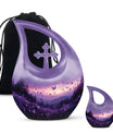 Purple Meadow 10-inch Cross Drop Urn 