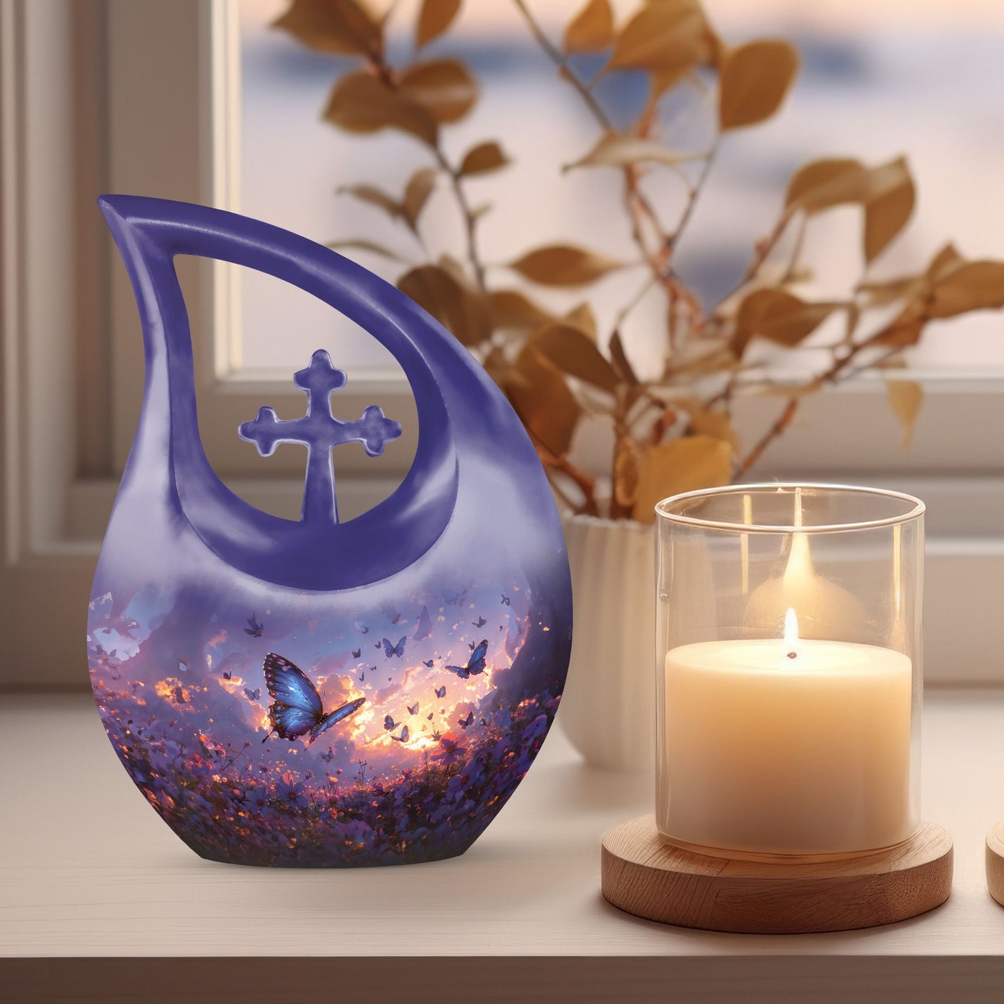 10-inch Purple Meadow Urn