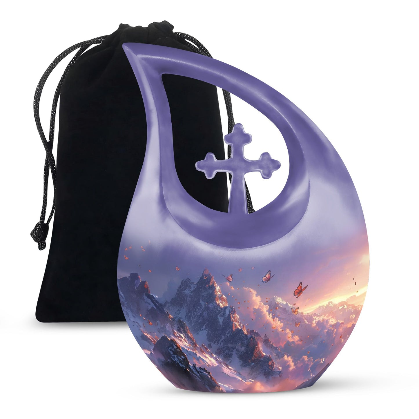 Purple Meadow-themed Urn 
