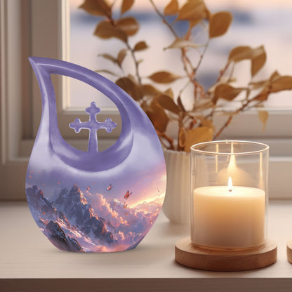 Purple Meadow-themed Urn 