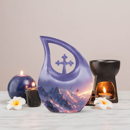 Purple Meadow-themed Urn 