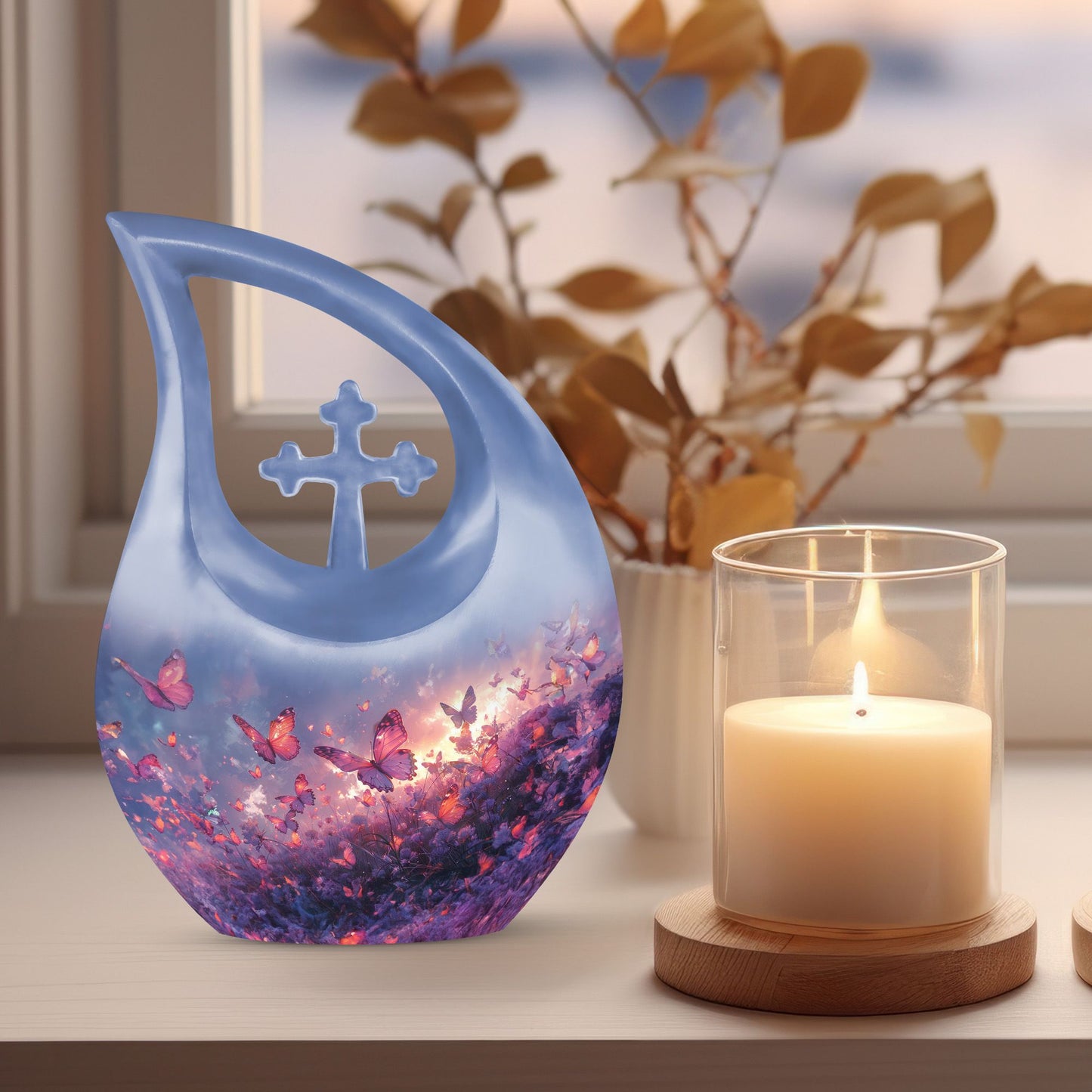 Purple Meadow Urn