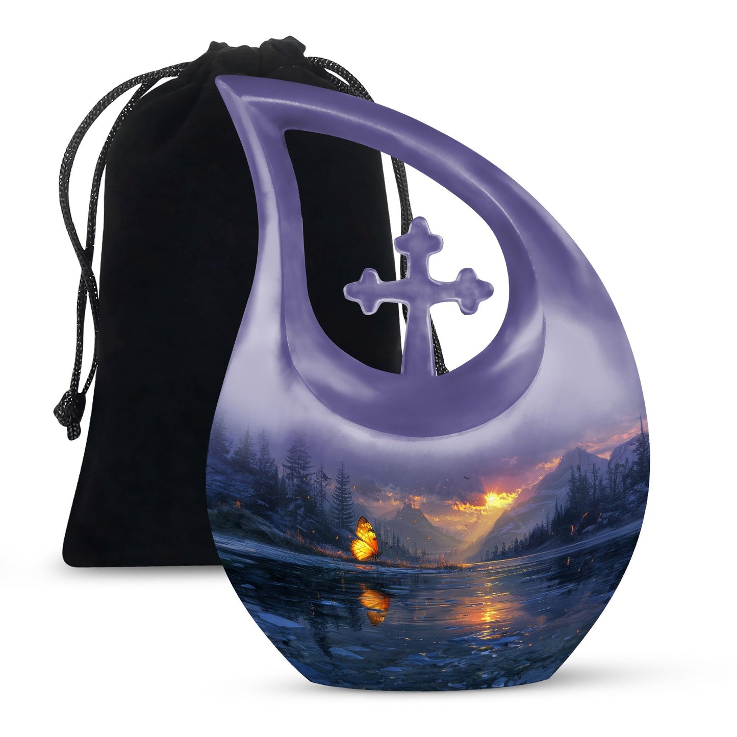 10-Inch Purple Meadow Urn 