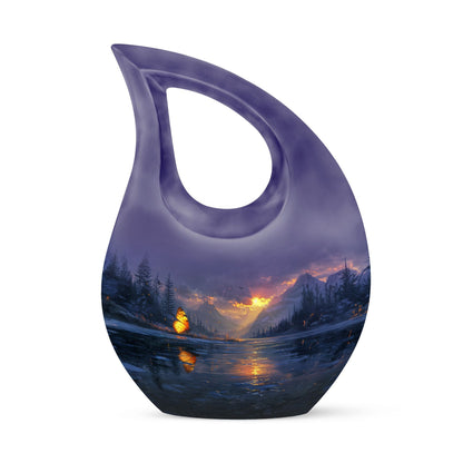 10-Inch Purple Meadow Urn 