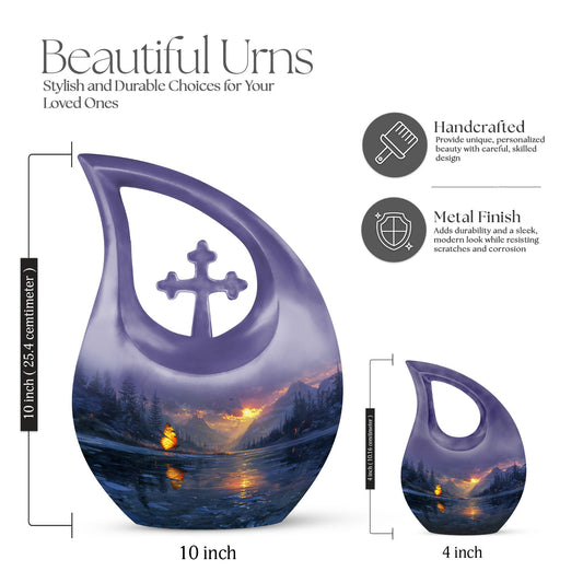 10-Inch Purple Meadow Urn 