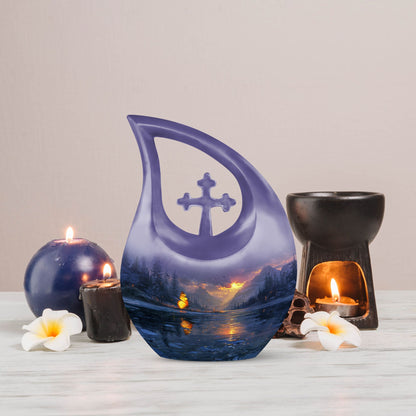 10-Inch Purple Meadow Urn 