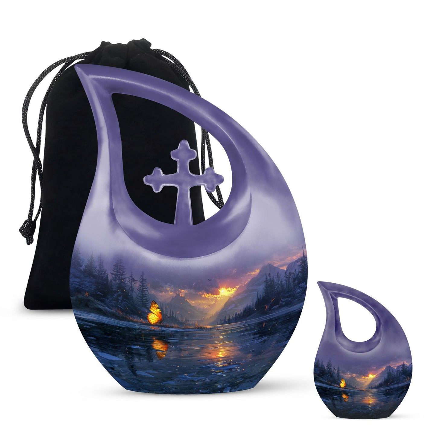 10-Inch Purple Meadow Urn 