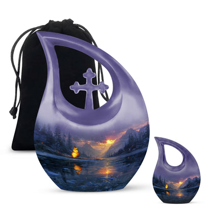 10-Inch Purple Meadow Urn 
